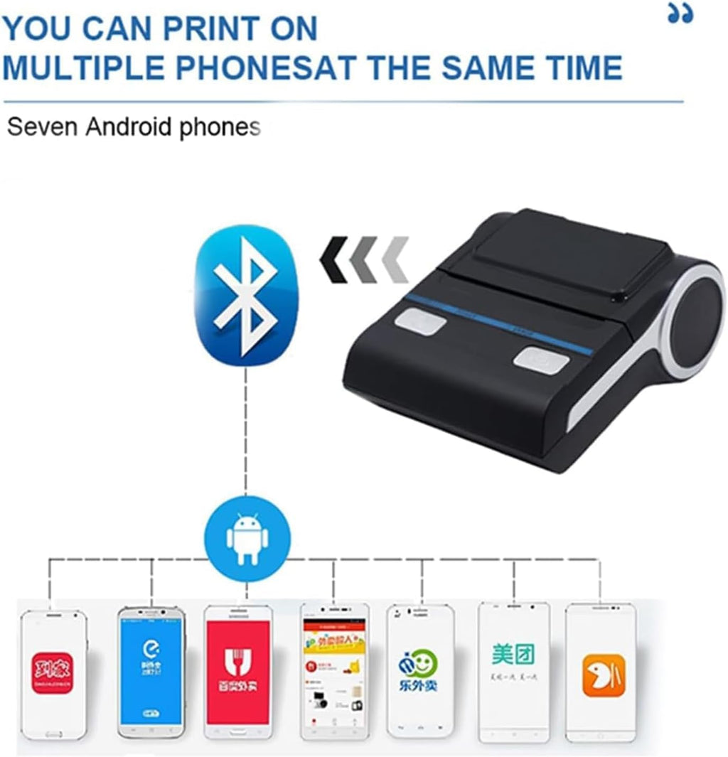 IS NOT compatible with iphone/ipad/MAC,80mm bluetooth portable thermal receipt printer,only compatible with