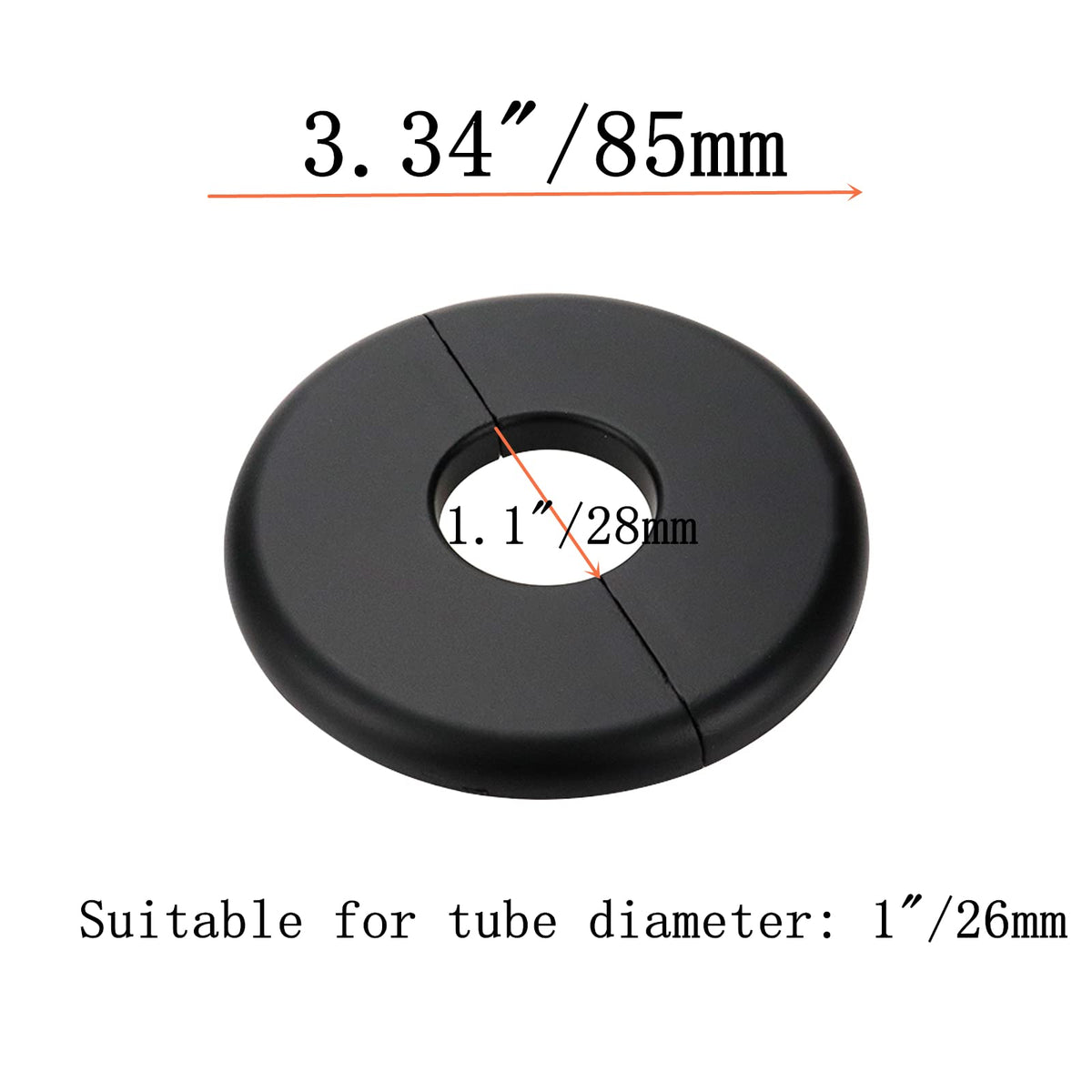 1" Wall Split Flange Round Escutcheon Plate for Kitchen Pipe