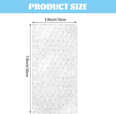 300 Pack 4x8 Inch Bubble Cushion Wrap Bags for Shipping Packing Small Clear Bubble Out Pouches Double Walled Bubble
