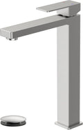 Vessel Sink Faucet Single Hole, Brushed Nickel Tall Bathroom Faucet