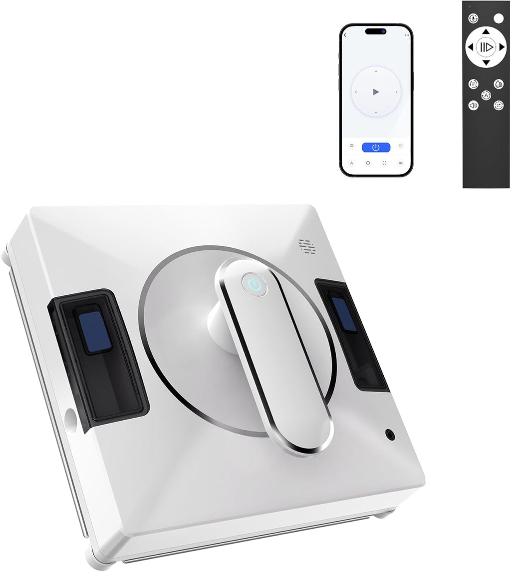 Smart Window Cleaning Robot With Dual Water Spray,3800pa Suction, Multiple Anti - Fall Protection,AI Path