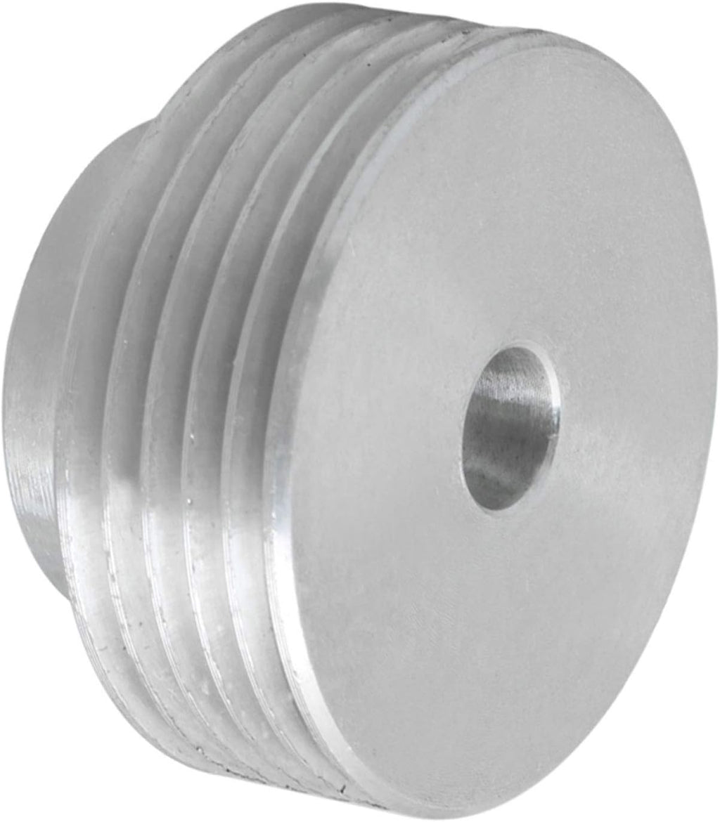 Aluminum Multi-Ribbed Belt Pulley V-Belt Pulley OD 40mm Silver (Inner Hole 8mm)
