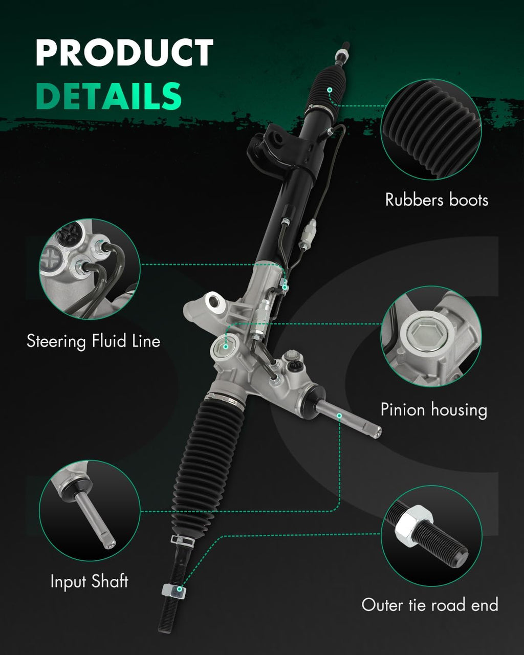 SCITOO Power Steering Rack For Dodge 2011-2015,For Jeep 2011-2015