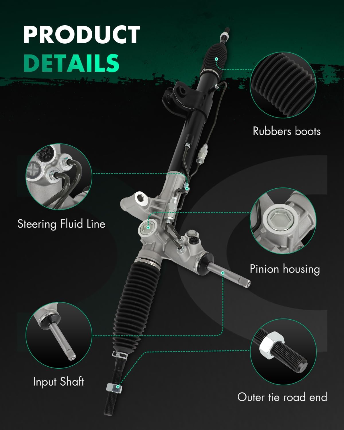 SCITOO Power Steering Rack For Dodge 2011-2015,For Jeep 2011-2015
