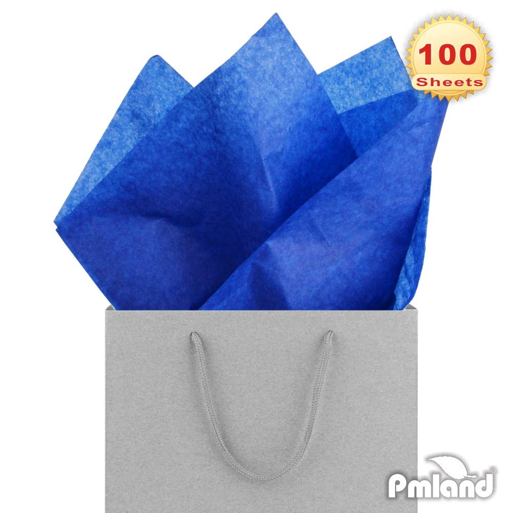 Royal Blue Tissue Paper, 100 Sheets 20x15 Inches, Gift Wrap & Crafts