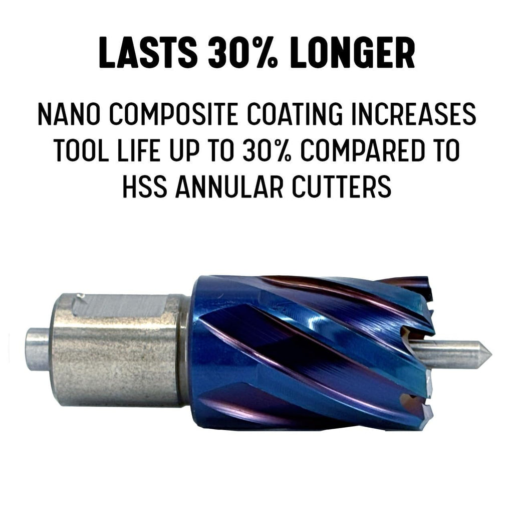 Drill America 5/8" X 2" NACO (Nano-Composite) Coated Blue Annular Cutter, ANC Series