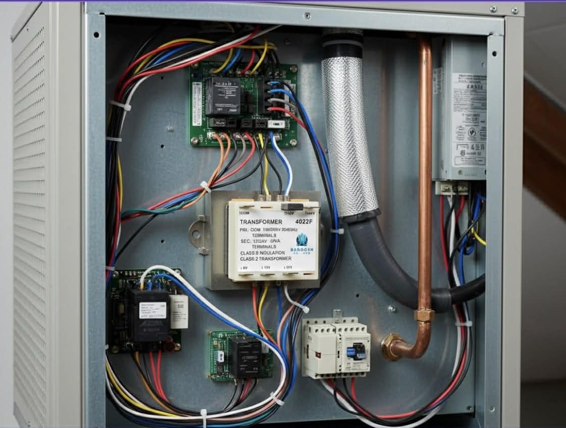 Bagoosh HVAC Transformer – 40VA, 110V/208V to 12V/24V Class 2 Power Transformer for air Conditioning, Furnaces, and Industrial Control Systems.