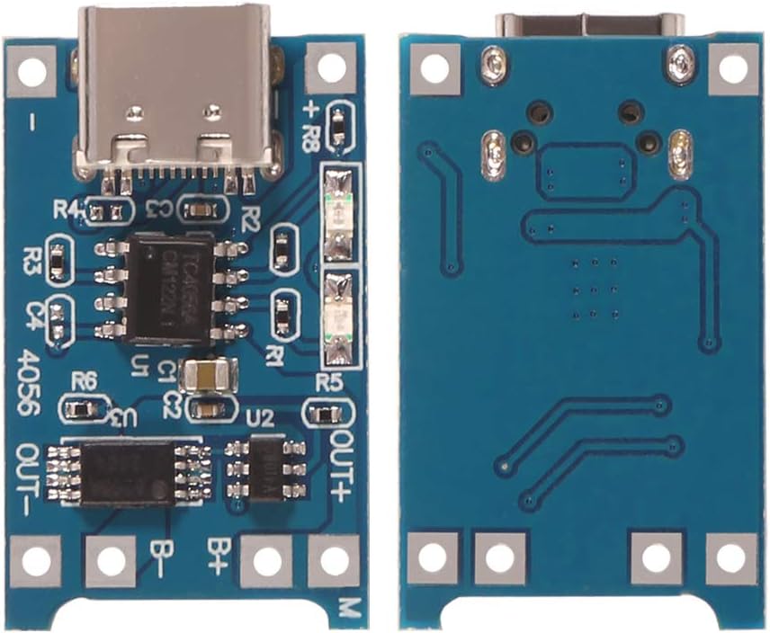6PCS TP4056 Type-C USB Charging Module 5V 1A 18650 Lithium Battery Charging Board Power Charger Board with Protection