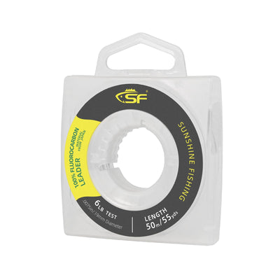 100% Pure Fluorocarbon Leader Material Fishing Line Virtually Invisible Shock Resistant Increased Sensitivity Sink