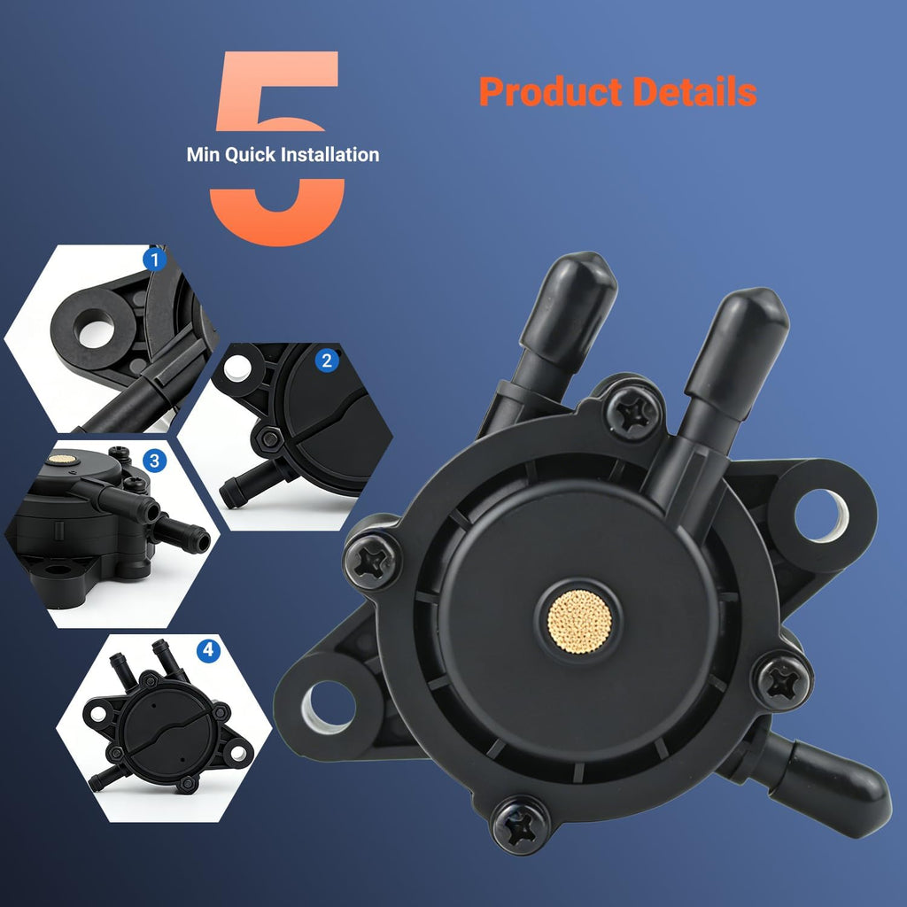 Fuel Pump w/Fuel Filter LT1045 LT1050 Replacement for Cub Cadet LT1042 LT1018 LTX1050 LT1046 LT1024 RT65 LTS1550 GT1554VT LT2180 LT1022 LTX1042 Lawn Tractor