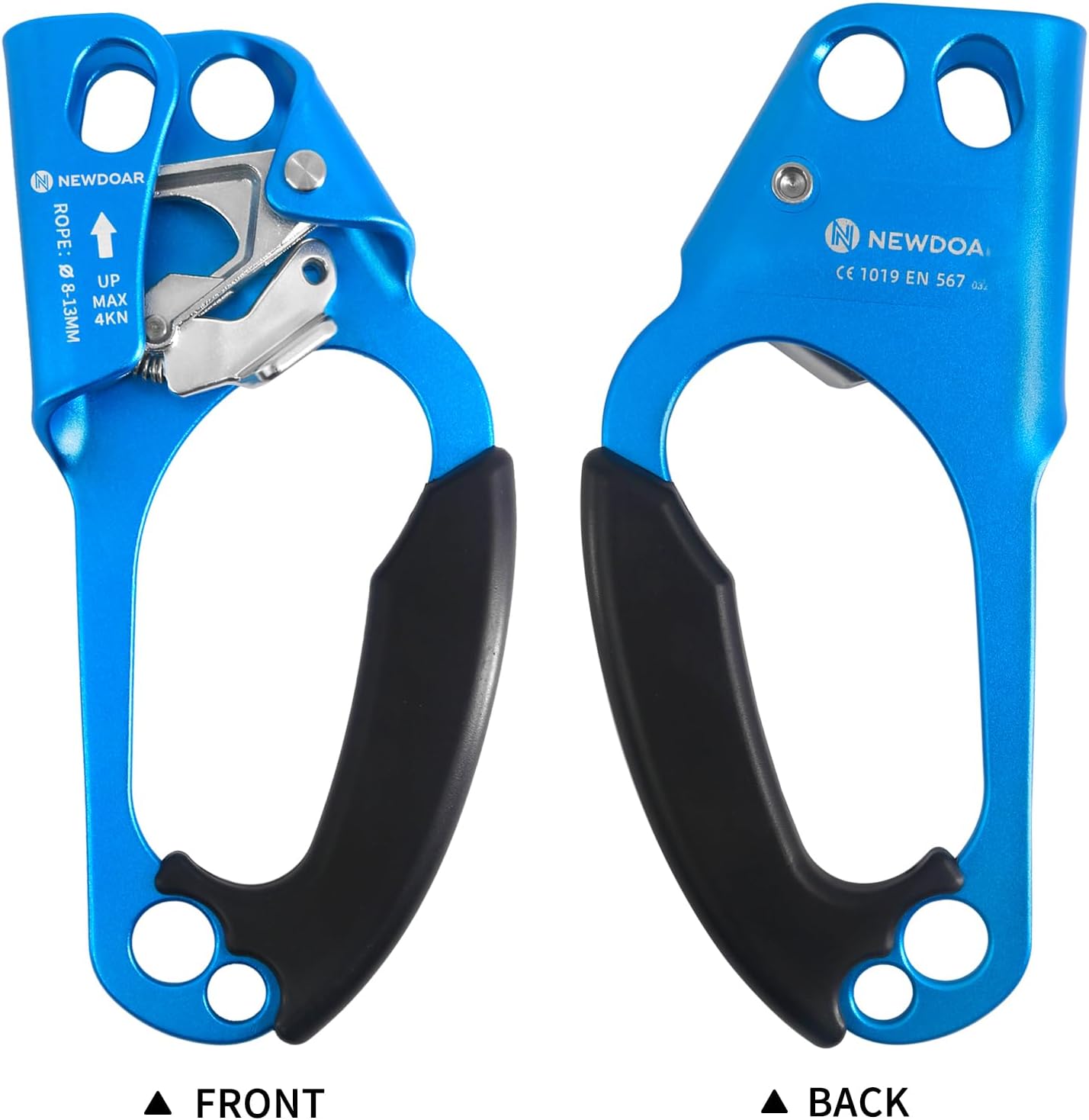 UIAA & CE Certified Hand Ascender Rock Climbing Tree Arborist Rappelling Gear Equipment Rope Clamp for 8~13MM Rope
