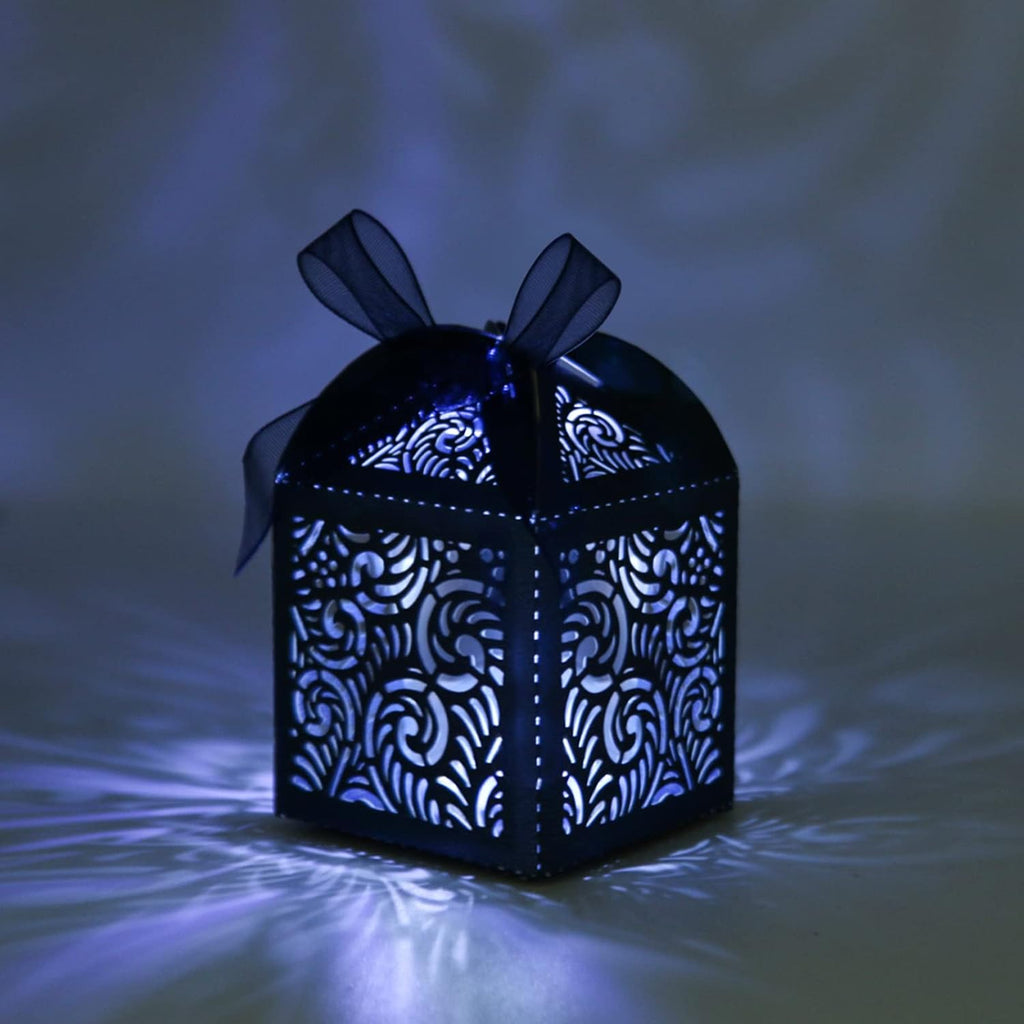 100Pcs Laser Cut Favor Boxes, 2x2x3in Small Gift Box for Presents