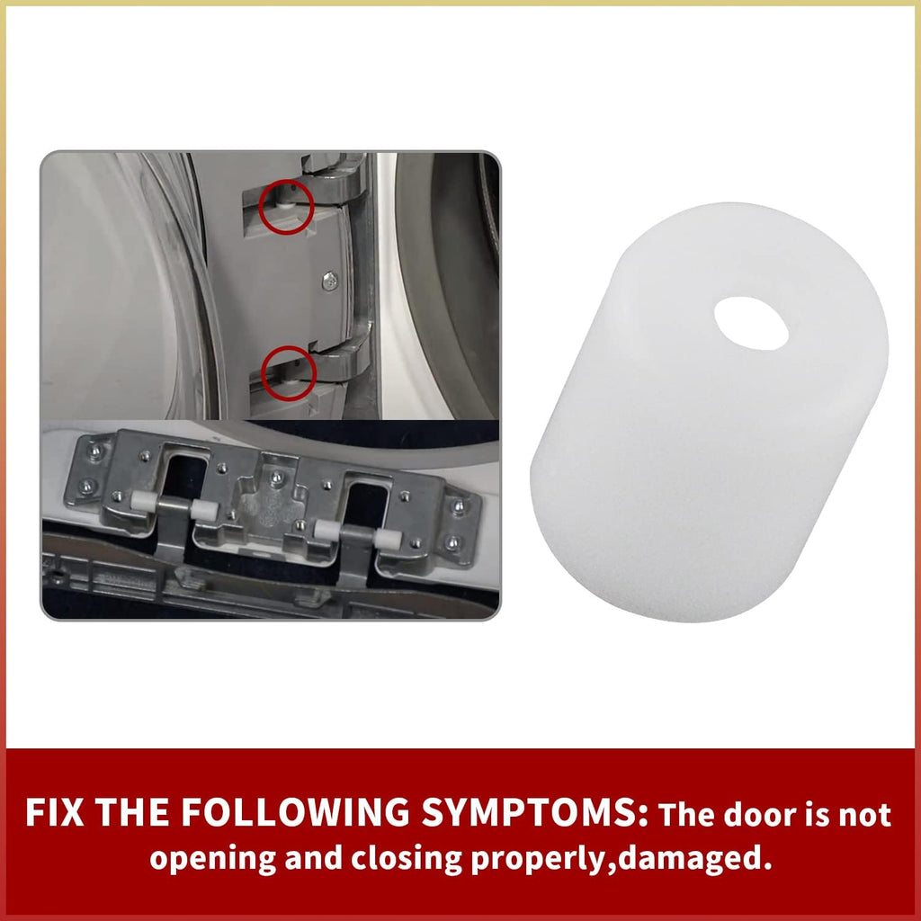 4 pcs W10208398 Washer Dryer Door Hinge Pin Cap Replacement Part Compatible with Whirlpool Front Load Clothes Washer Replaces for 1872420 WPW10208398 AP6017113 PS11750408