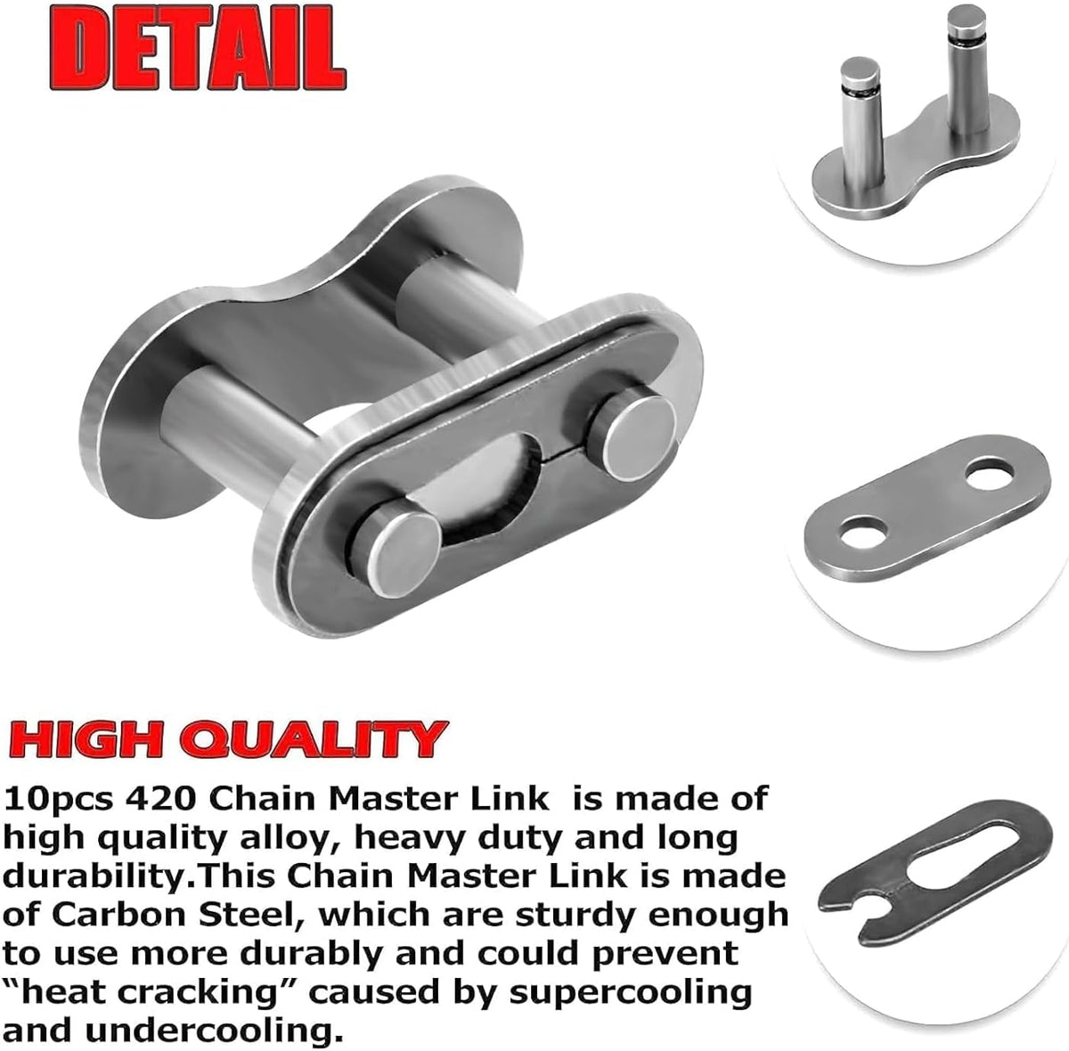 #420 Chain Master Link Roller Steel Alloy Roller Chain