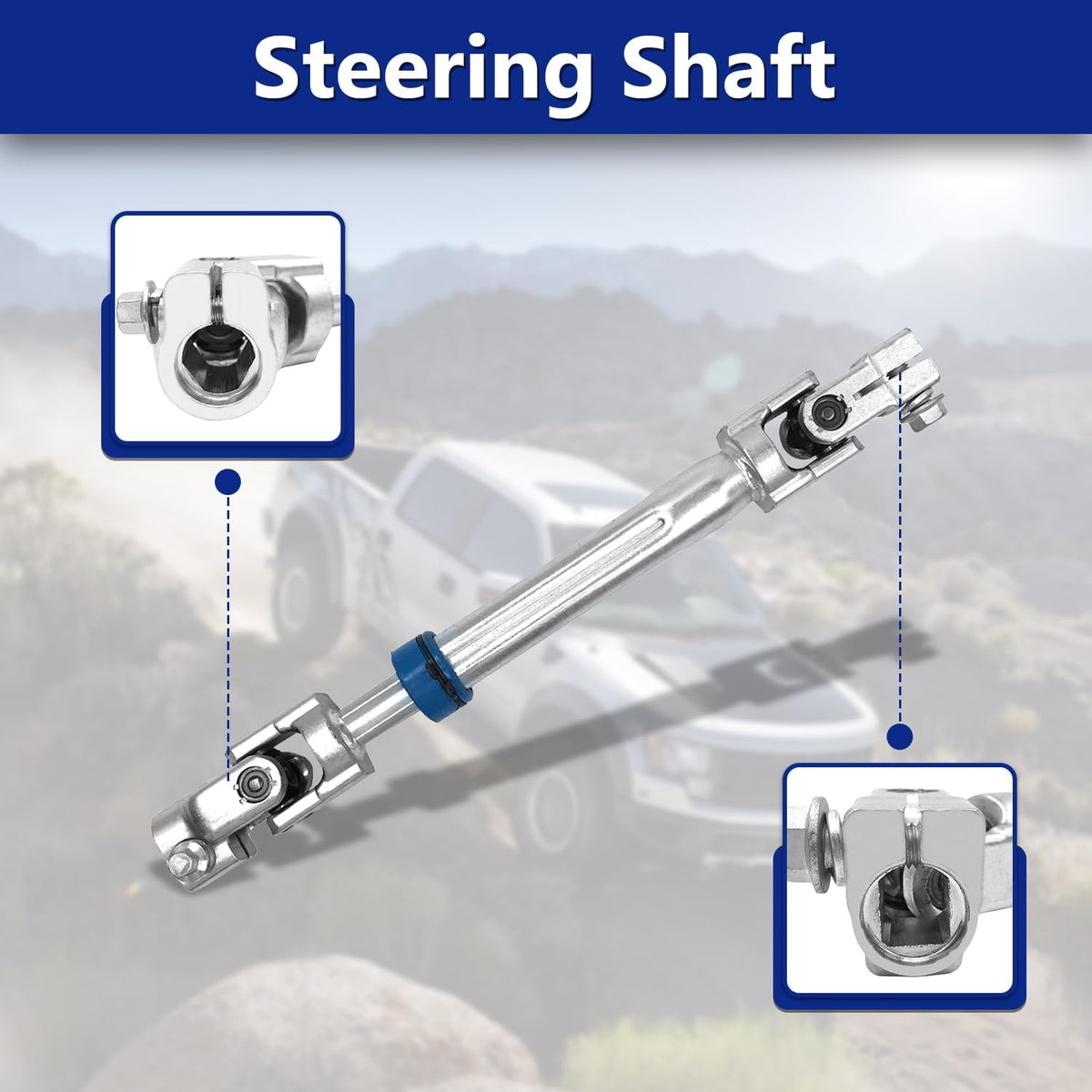 Lower Steering Shaft Steering Column with U Joint Compatible with 2009-2014 Ford F-150 2007-2014 Ford Expedition Lincoln Navigator Replace 425-366 8L1Z3B676A 7L1Z3B676A 8L1Z-3B676-A