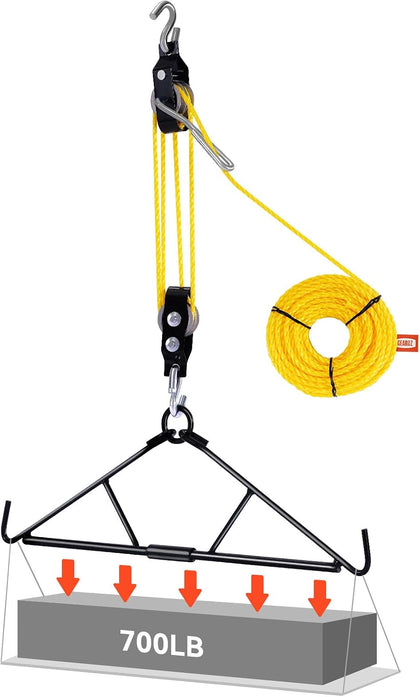 Deer Hanger, Elk Hoist Pulley Lift System with Gambrel | Hunting Game Hanging Kit, 700lbs Loading, Deer