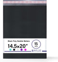 Black Bubble Mailers 14.25x20, Self Seal Poly Padded Envelopes #7, 15 Pack