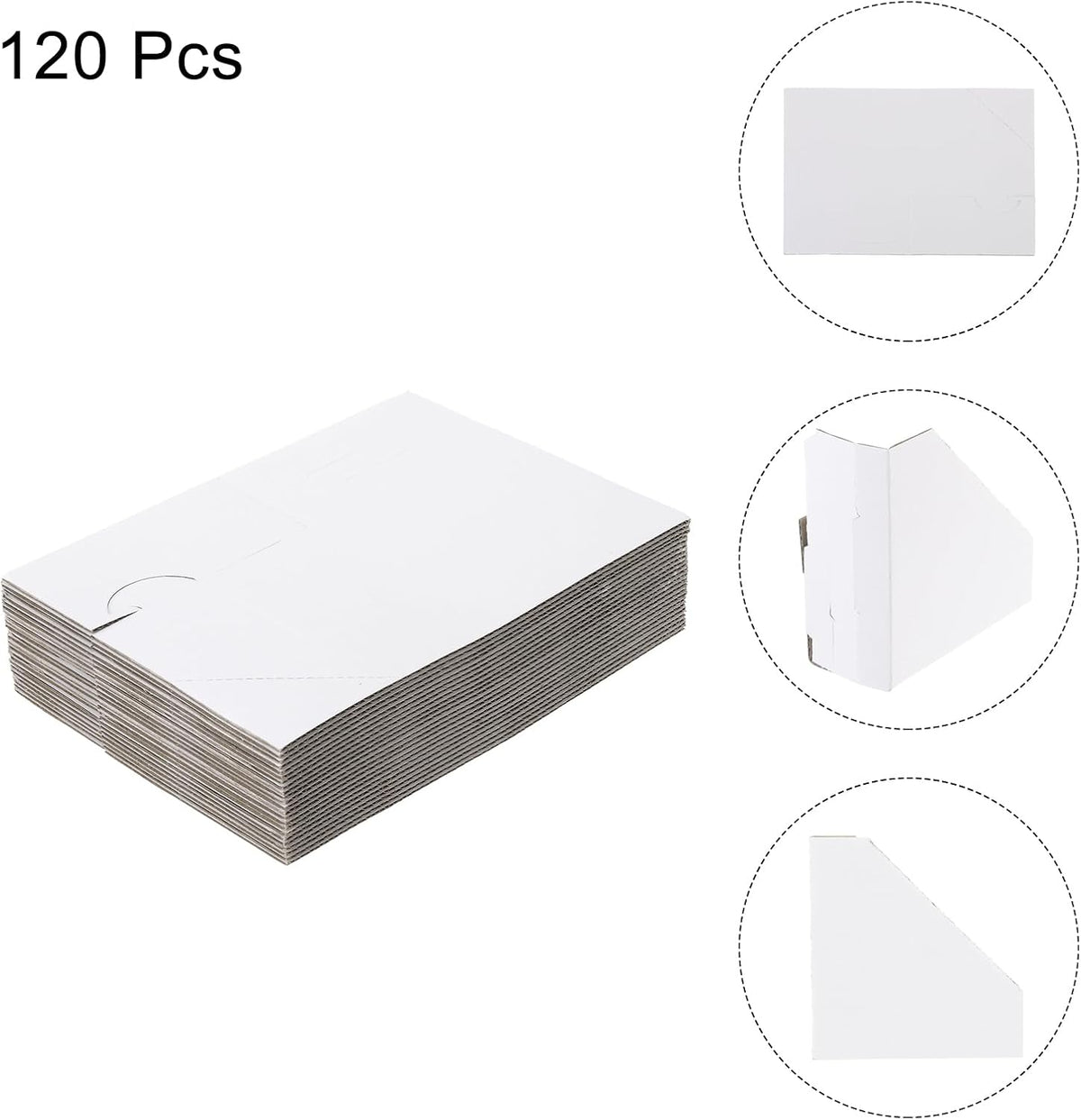120 Pack Adjustable Cardboard Corner Protector, Cardboard Edges Protector 9.5x9.5cm Fits 0.5, 1 and 1.5 Inch Frames