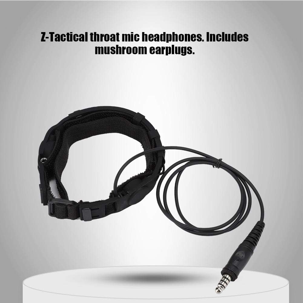 Throat Mic Headset, Interface Z Tactical Throat Mic Security Earpiece With Dual Sensitive Throat Microphone