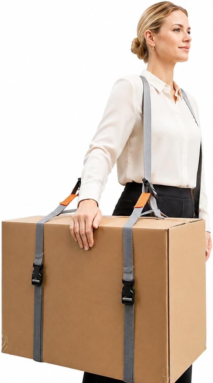 Shoulder Moving Straps with Handle Adjustable Belt- Move, Lift, Carry, Bind Secure Heavy Objects,Boxes,Furniture