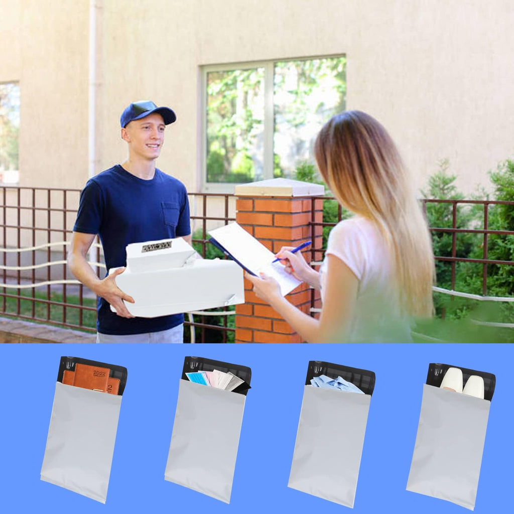 Poly Mailers Shipping Bags Mailing bags100pcs 4 Assorted Sizes White Shipping Envelopes Self-sealing Adhesive