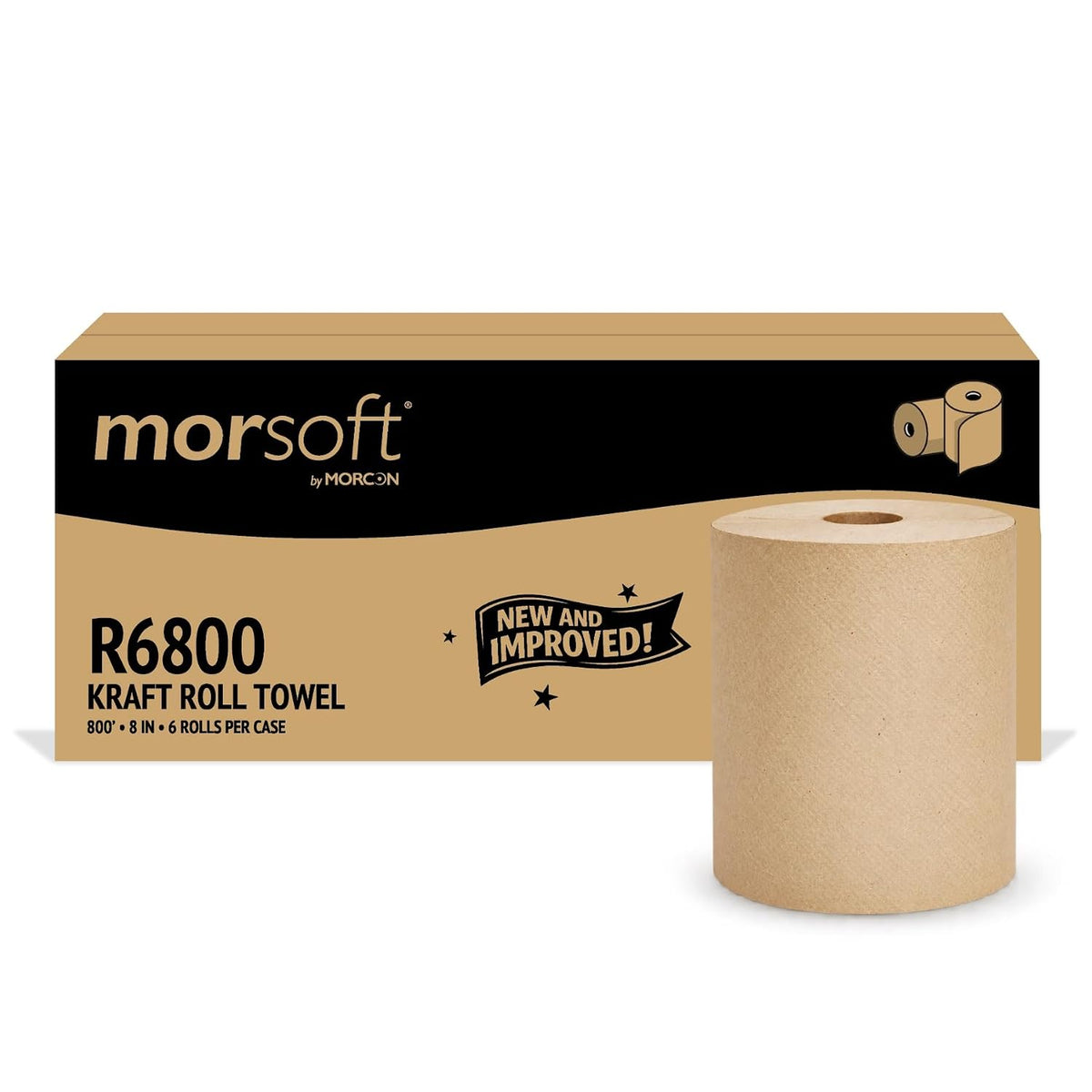 Morsoft R6800 Hardwound Roll Towels, Brown