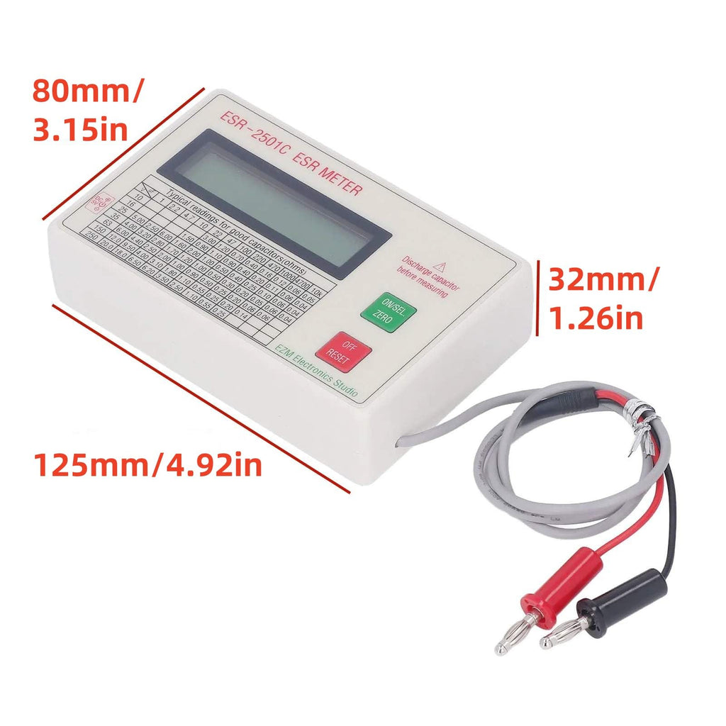 ESR Meter Capacitor Tester, Digital Capacitor Tester Multimeter Capacitance Meter Accessory