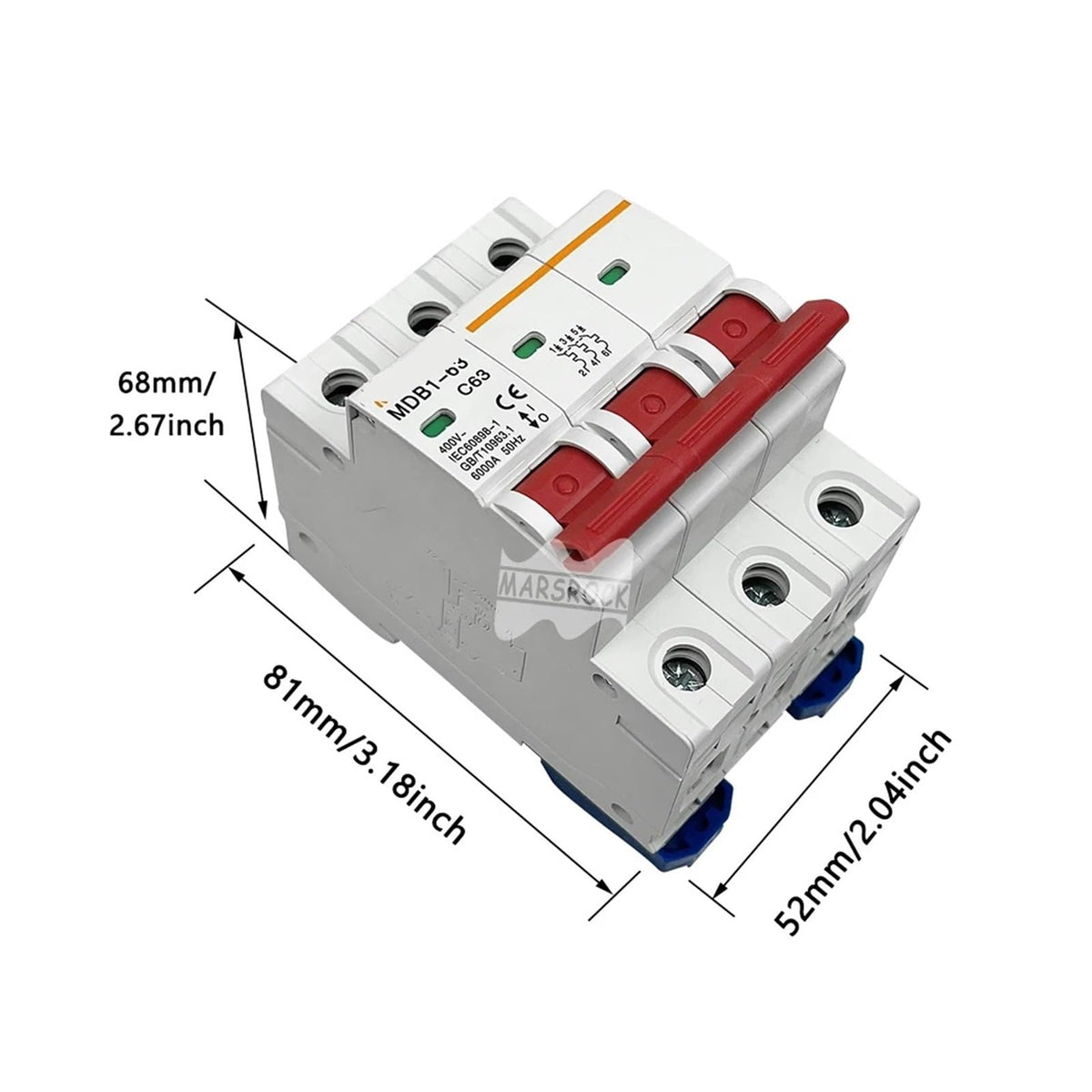 Surge Protector Wind Turbine Controller Switch 63A Overload Protector Wind 3 Phase AC 400V Circuit Breaker Electrical MCB 3 Pole