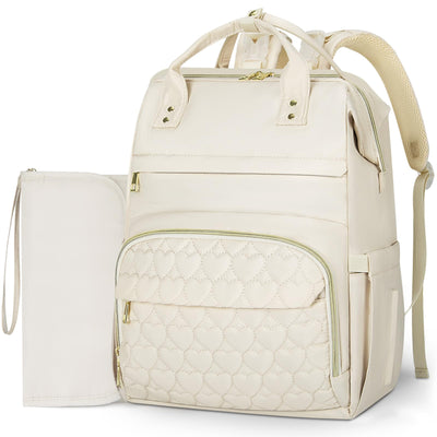 Diaper Bag Backpack with Portable Changing Pad, Large Wide-Open Baby Diaper Bag with Insulated Pockets and Stroller