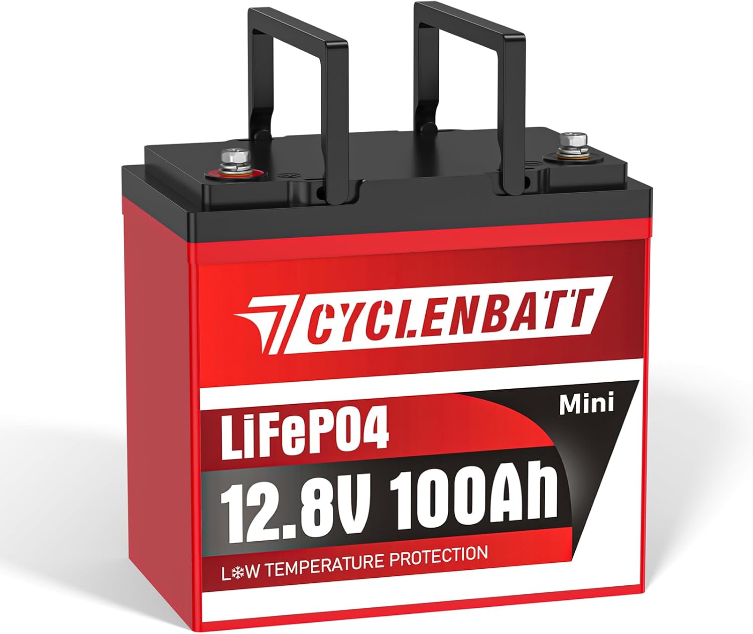 12V 100Ah Mini LiFePO4 Lithium Battery, Low-Temp Protection | Built in 100A Smart BMS, Up to 15000 Deep Cycles