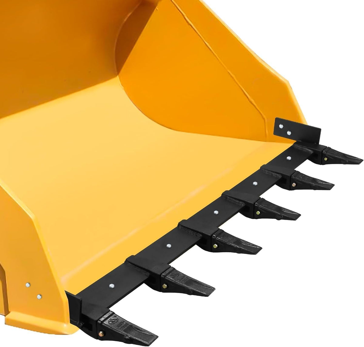Bucket Tooth Bar, 59" Tractor Bucket Teeth, Steel Bucket Tooth Kit for Loader Tractor, Bolt On Design for Bucket Protection and Soil Excavation