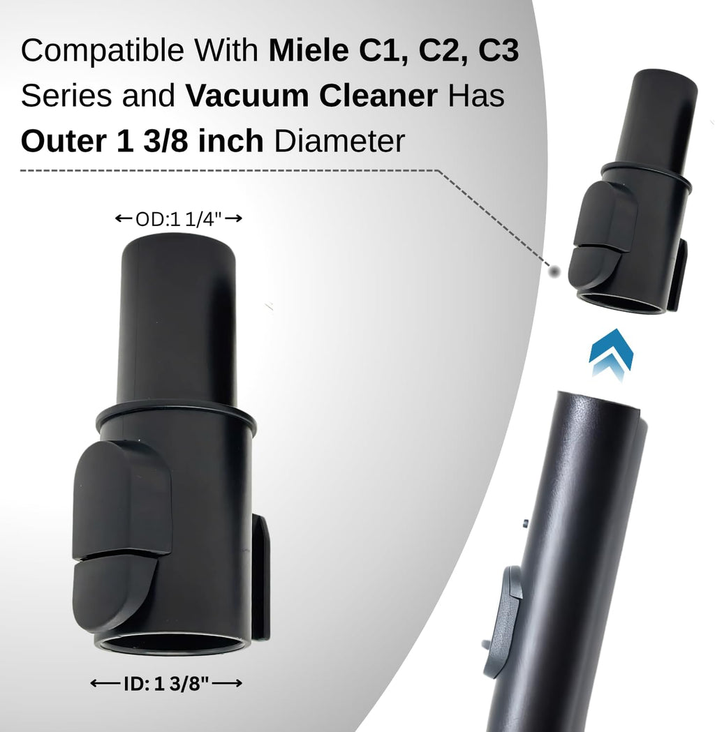 For Miele Vacuum Attachments Accessories 1-1/4'' plus Vacuum Hose Adapter Kit Compatible with Miele C1 C2 C3 Vacuum