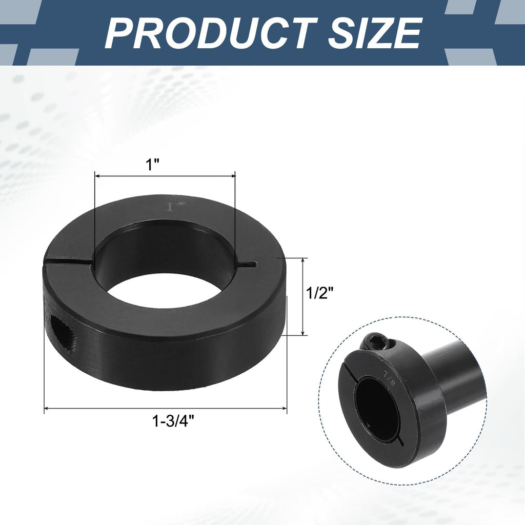PATIKIL Single Split Shaft Collar 1" OD 1-3/4" Bore 2 Pcs