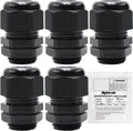 MAKERELE 3/4” 5pcs NPT Cable Glands Waterproof Adjustable 13-18mm