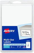 Removable Labels, 4" x 6" Blank Labels, Laser/Inkjet Printable, 40 per Pack (5454)