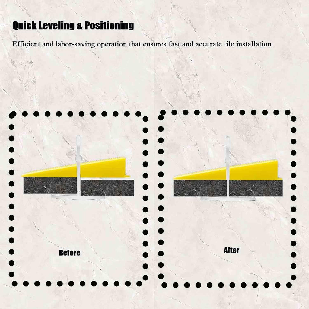 Tile Leveling System Kit with Plier, Tile Leveling Clips Tools for Floor and Wall Installation, Ceramic, Porcelain