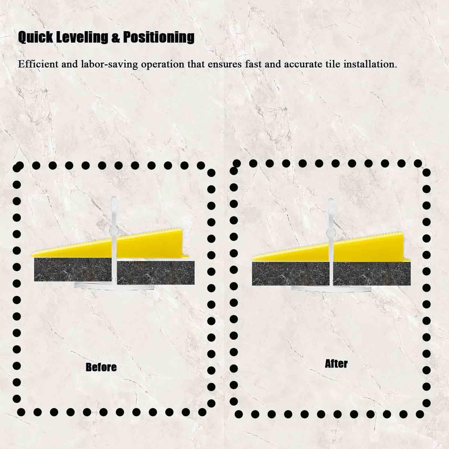 Tile Leveling System Kit with Plier, Tile Leveling Clips Tools for Floor and Wall Installation, Ceramic, Porcelain