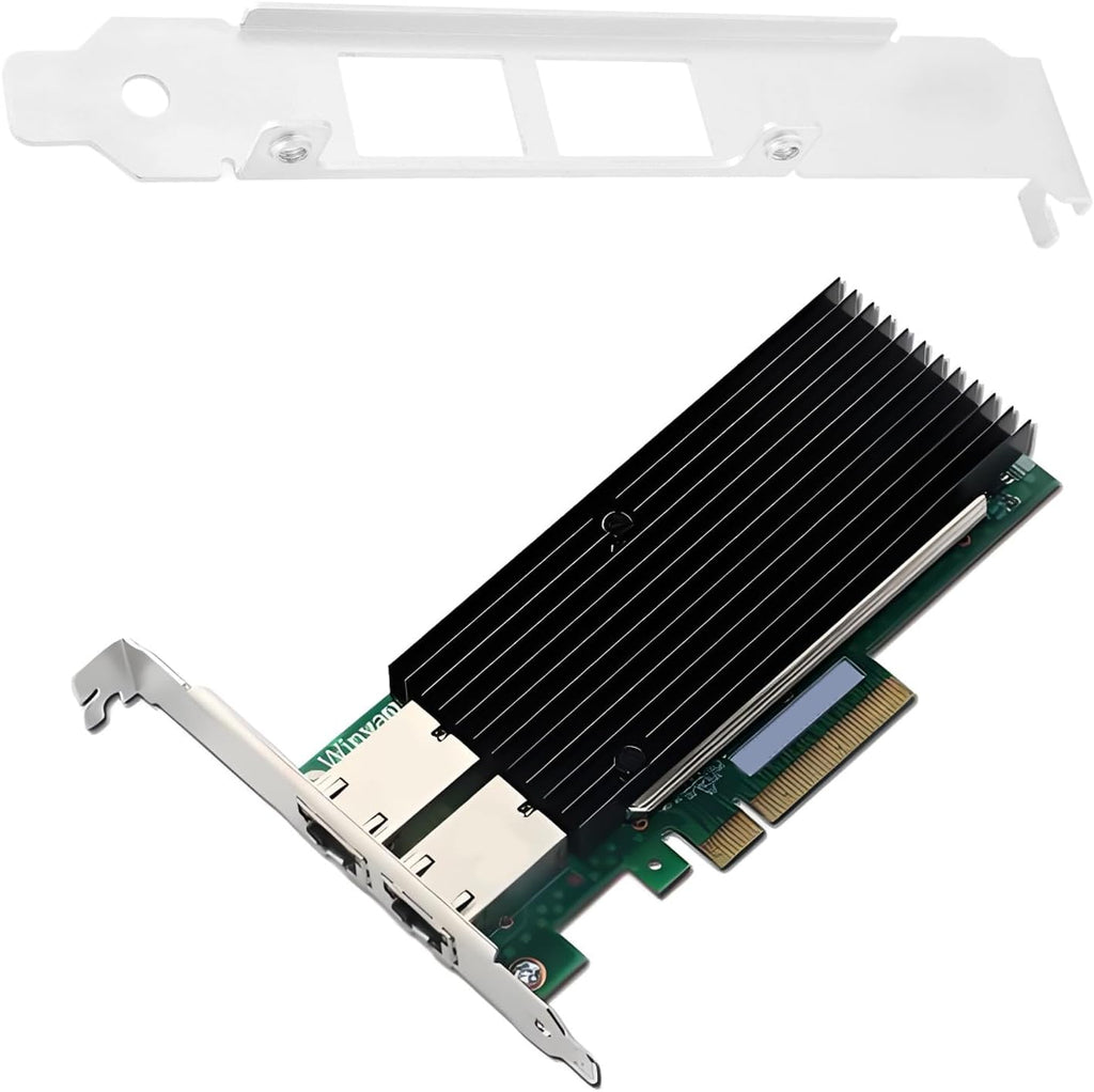 SING F LTD 2pcs Dual-Port Full Height Bracket 12CM with Screws Compatible with Intel X540-T2 Network Card Mounting Accessory Network Card Bracket