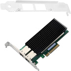 SING F LTD 2pcs Dual-Port Full Height Bracket 12CM with Screws Compatible with Intel X540-T2 Network Card Mounting Accessory Network Card Bracket