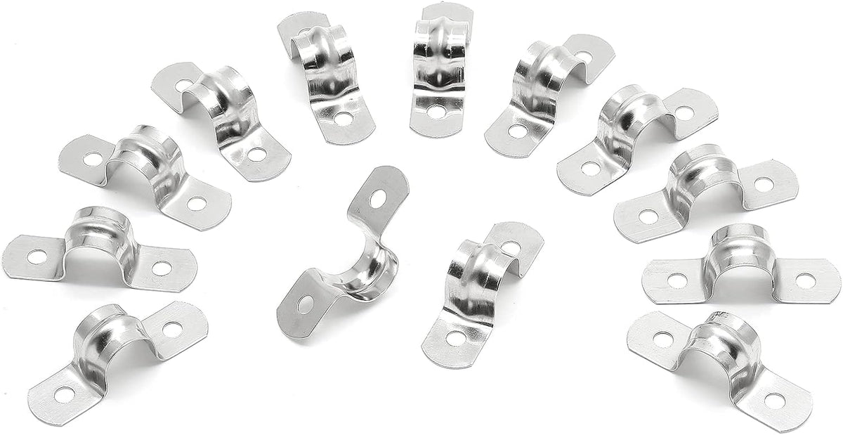 30Pcs 1/2 Inch Stainless Steel Conduit Clamps, for Pipe Fixing