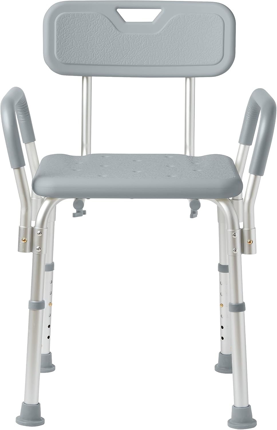 Shower Chair with Backrest and Padded Armrests - 350 lb. capacity, Bath Bench, Seat, Stool for Independent Adult
