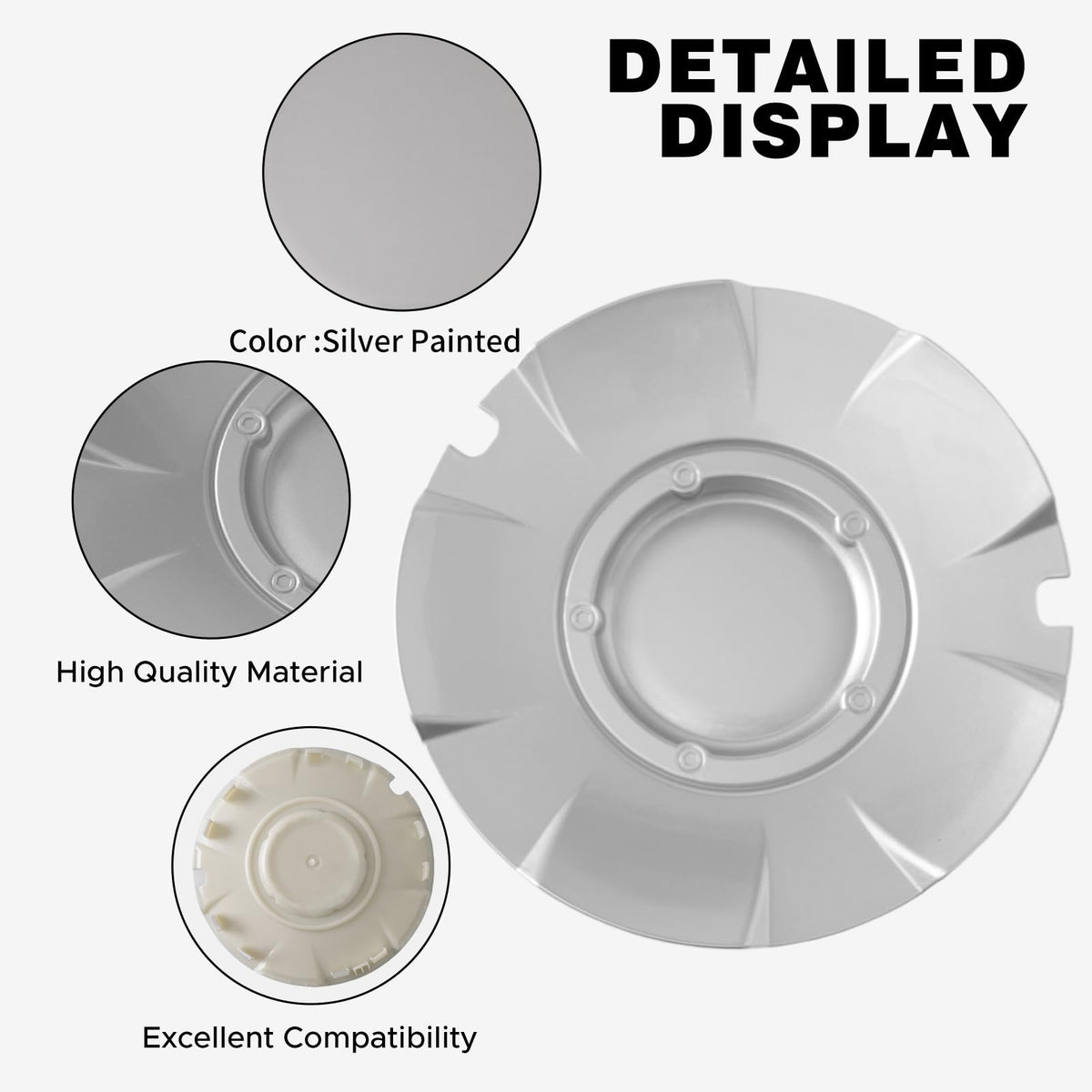 9 Silver Wheel Hub Center Caps Fit for Chevy Silverado SS