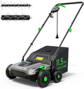 14-Inch 13.5 Amp 2-in-1 Electric Dethatcher and Scarifier with 11.5-Gallon Collection Bag, Lawn Dethatcher with