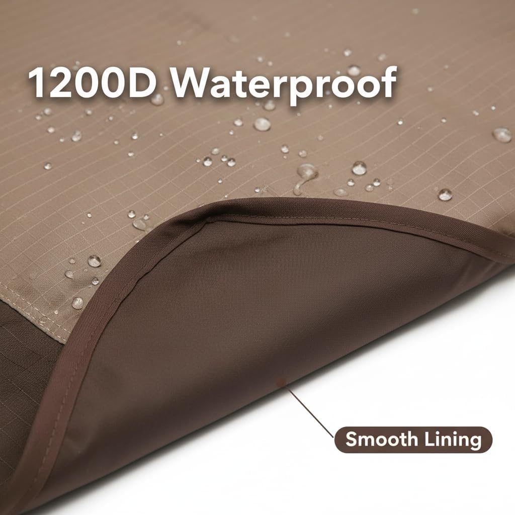 1200Denier Waterproof and Breathable Horse Sheet TGW RIDING Horse Blanket Standard Neck Turnout Sheet (72", Tan/Brown)