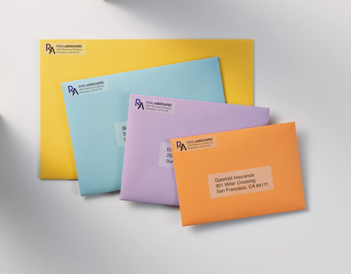 Matte Clear Return Address Labels, Sure Feed Technology, Laser, 1/2" x 1-3/4", 2,000 Labels, 5 Packs (5667)