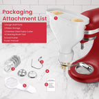 Pasta Maker Attachment for KitchenAid Stand Mixer with 6 Shaping Discs