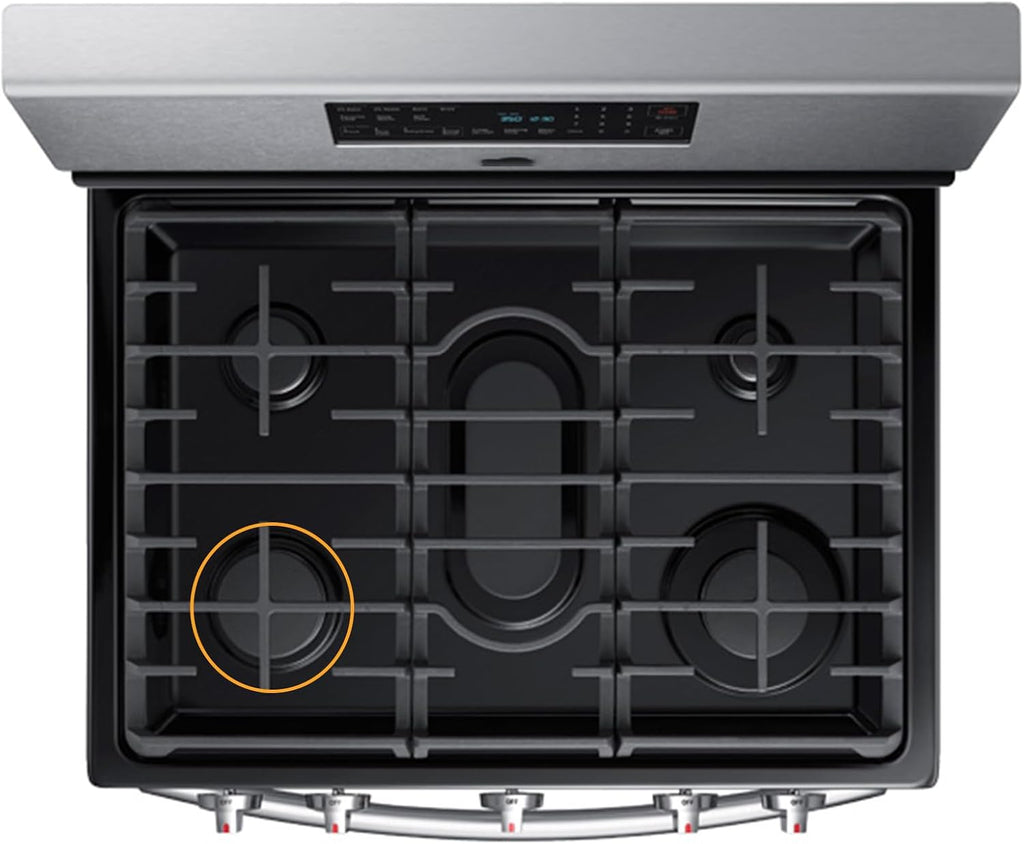 Allstare DG62-00067A Surface Large Burner Cap Replacement for Samsung Gas Range Parts NX58H5600SS/AA NX60T8311SS/AA NX60A6511SS/AA 3.74 Inch Samsung Gas Stove Burner Flame Cap Range Burner Head 1 Pc