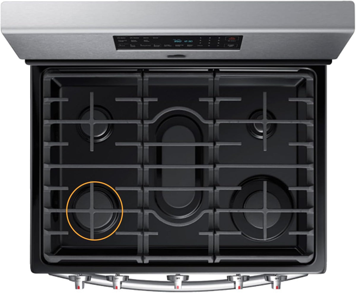Allstare DG62-00067A Surface Large Burner Cap Replacement for Samsung Gas Range Parts NX58H5600SS/AA NX60T8311SS/AA NX60A6511SS/AA 3.74 Inch Samsung Gas Stove Burner Flame Cap Range Burner Head 1 Pc