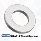 uxcell 10 Sets NTA815 Thrust Needle Roller Bearings with Washers, ID 1/2"