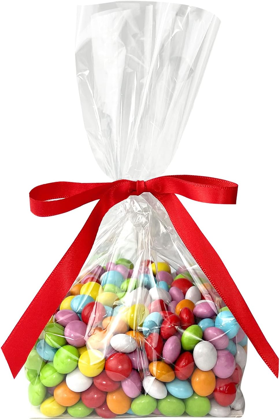 Gusseted Flat Bottom Cellophane Bags 4x4x10 In 50Pcs